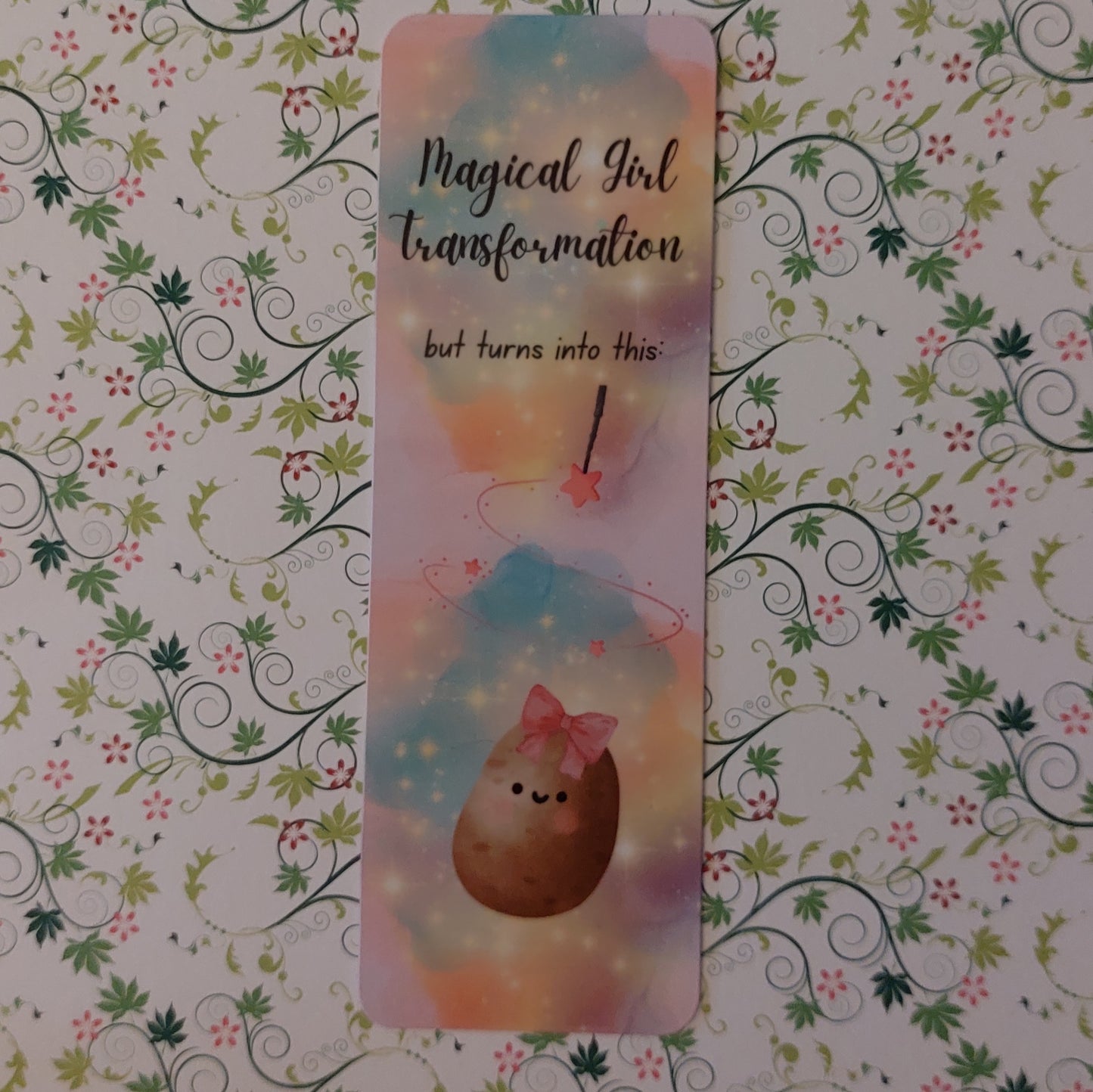 Magical Girl Transformation Kartoffel witziges Lesezeichen Geschenkidee für Anime und Manga Fans