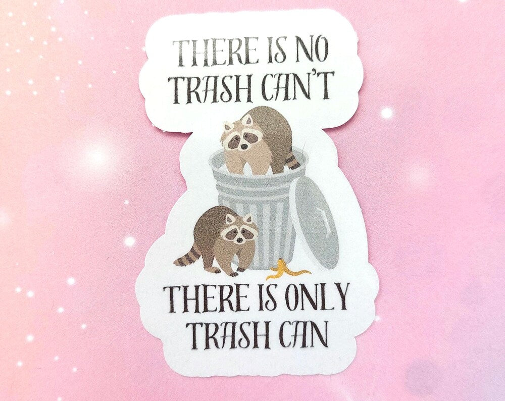 Funny Motivational Racoon Sticker