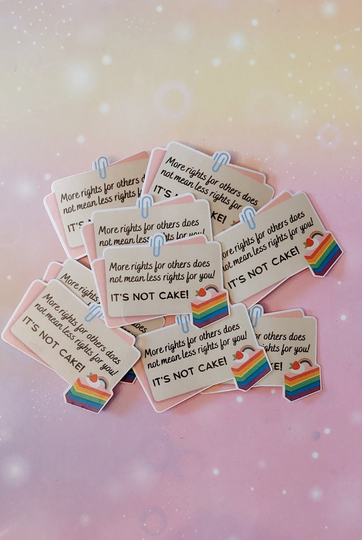 LGBTQAI+ Sticker 'It's not cake'