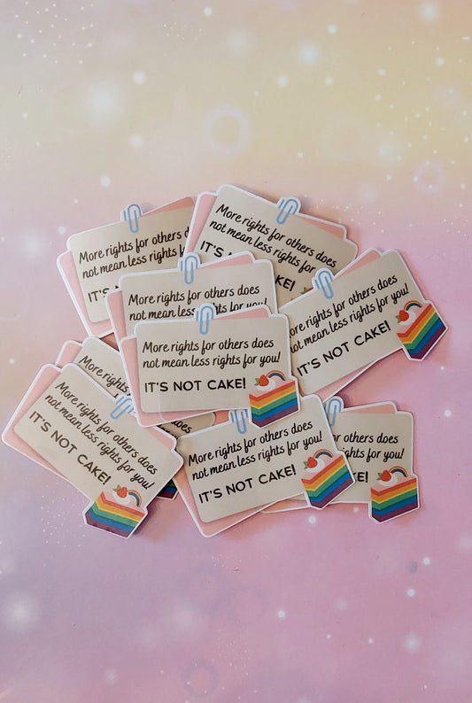 LGBTQAI+ Sticker 'It's not cake'