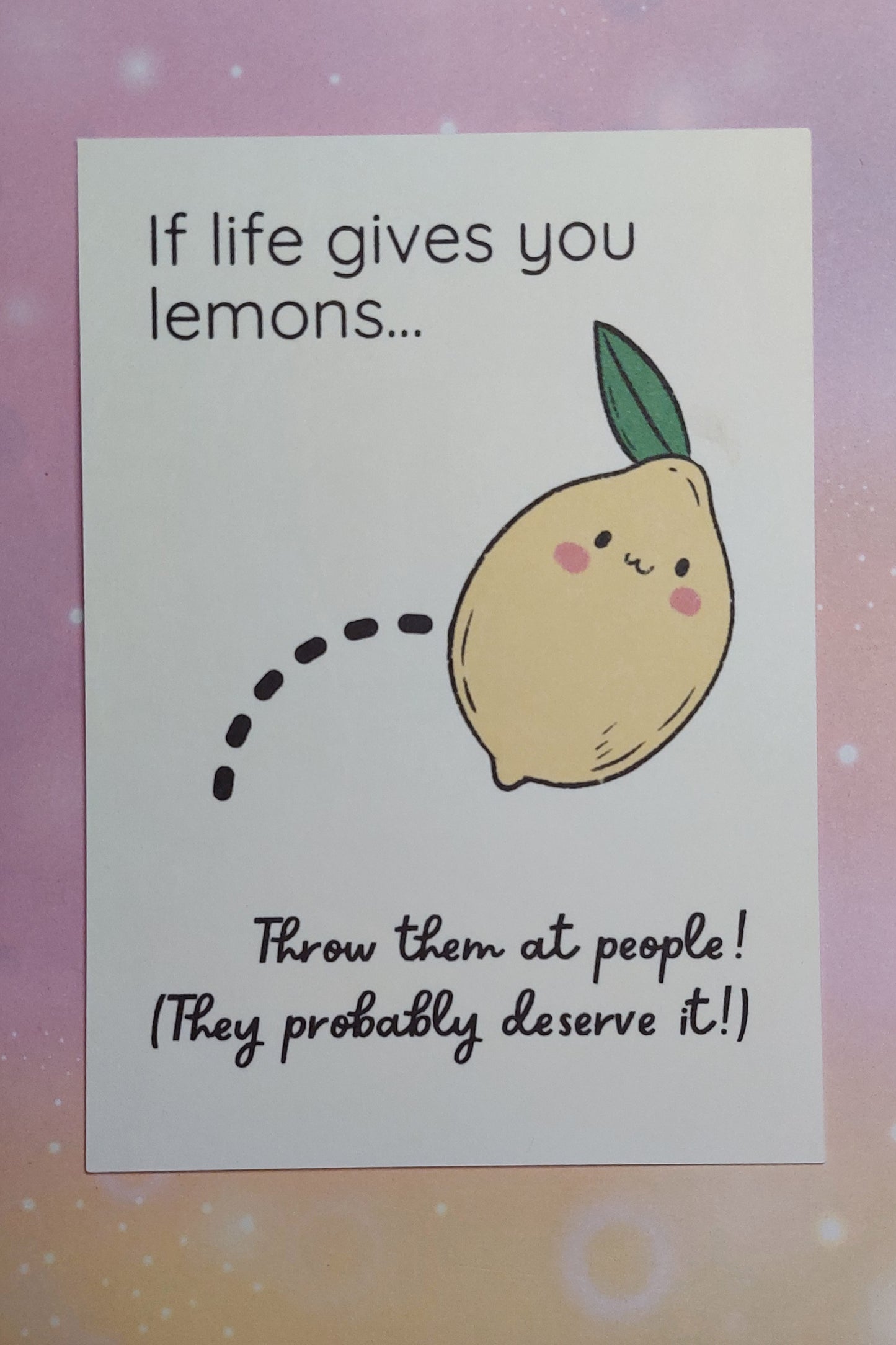 Witzige Postkarte - If life gives you lemons