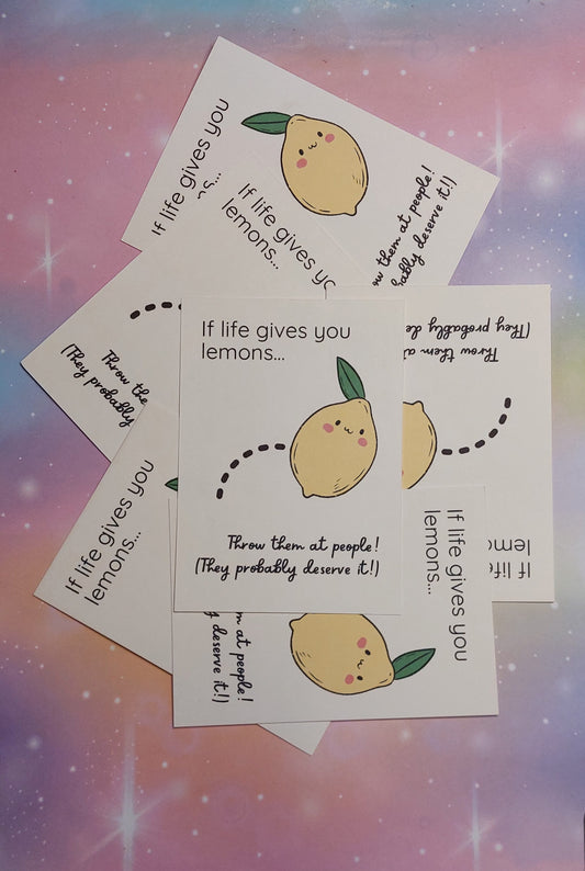 Witzige Postkarte - If life gives you lemons
