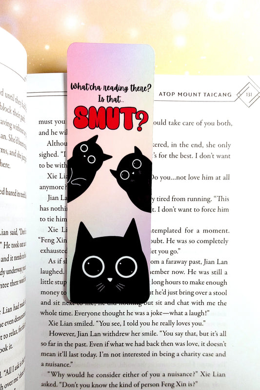Witziges Lesezeichen Katze Is that smut witziges Geschenk für Leseratten spicy book reader gift idea funny bookmark judging cats